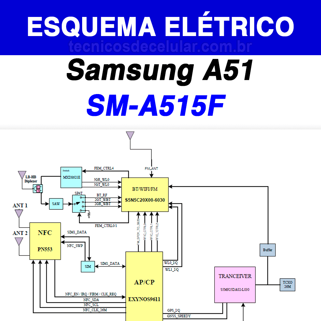 Esquema Elétrico Samsung Galaxy A51 SM-A515F