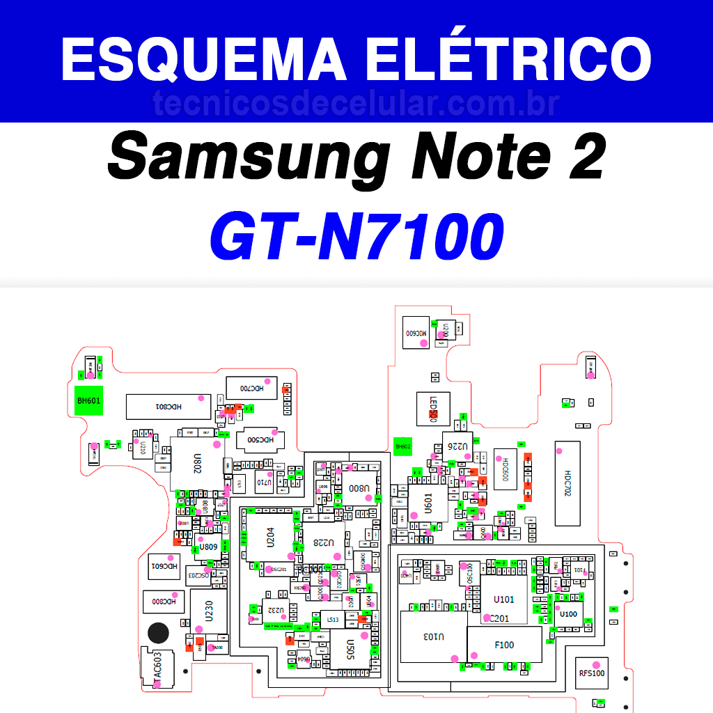 Esquema Elétrico Samsung Galaxy Note 2 GT-N7100