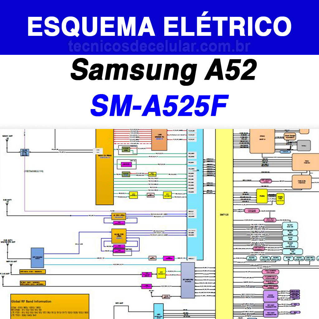 Esquema Elétrico Samsung Galaxy A52 SM-A525F