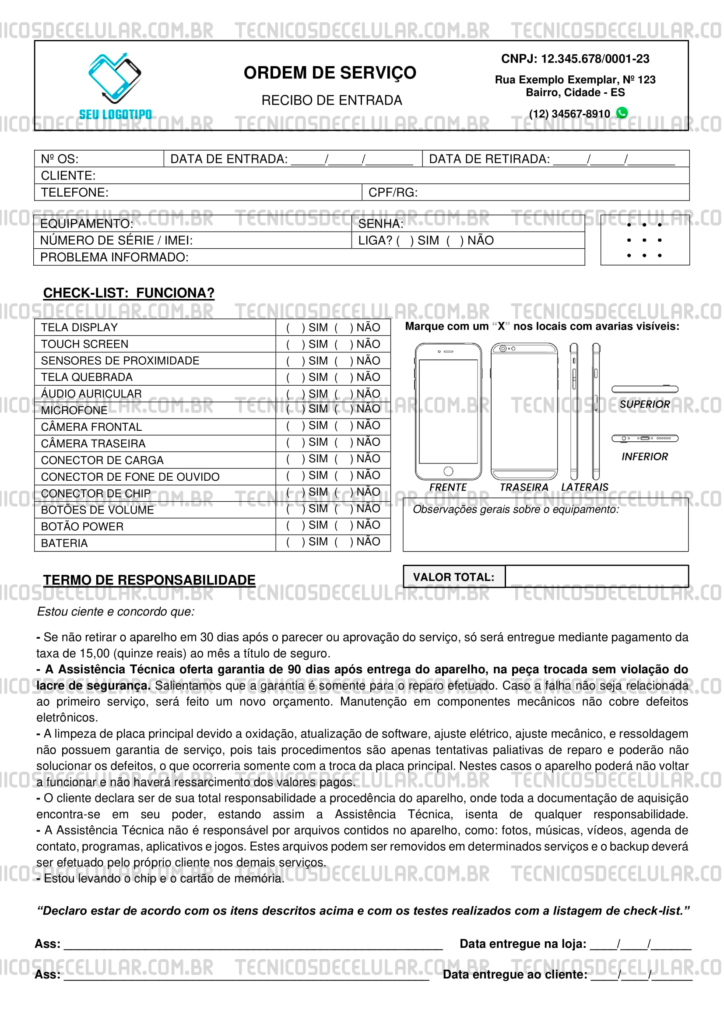 Ordem de Serviço - Modelo 01